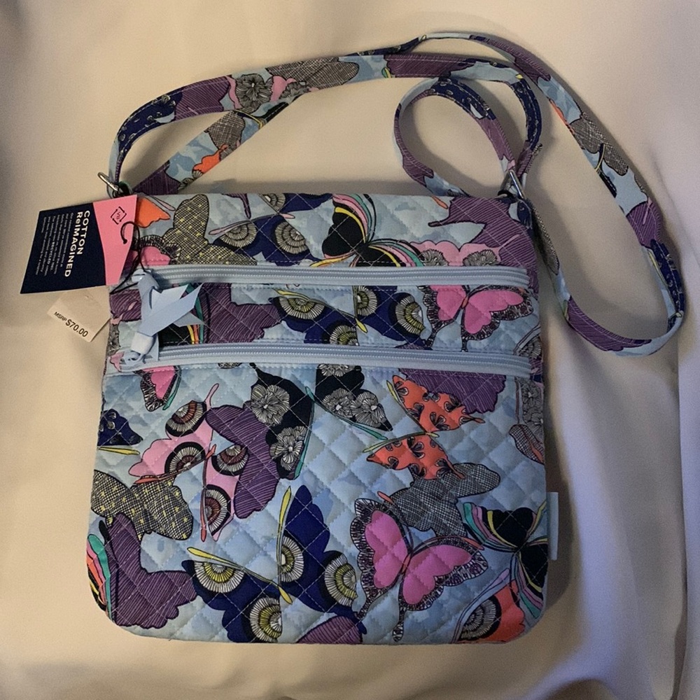 Vera Bradley Triple Zip Hipster Bag “Butterfly By”